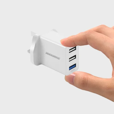 Rockrose Casa Q3 Triple Port 30W Max QC 3.0 Power Adapter &ndash; White
